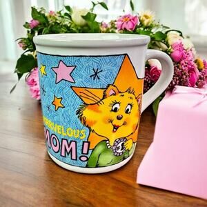 3/$20 Hallmark Marvelous Mom Cat Coffee Mug Made In Japan Mother's Day Gift
